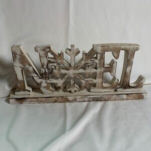 Noel XMAS wood sign distressed shabby chic farmhouse decor Christmas new
